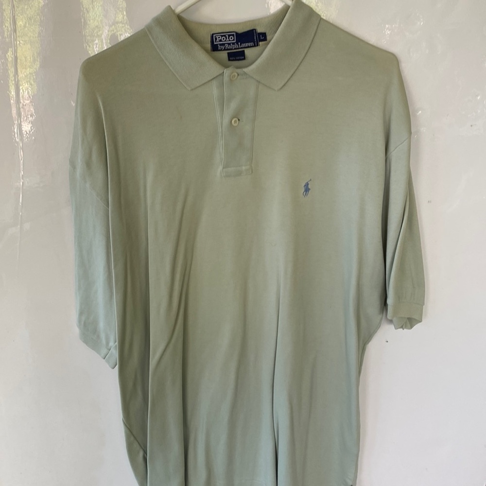 POLO BY RALPH LAUREN, LIKE NEW, soft cotton, seafoam green color, size large